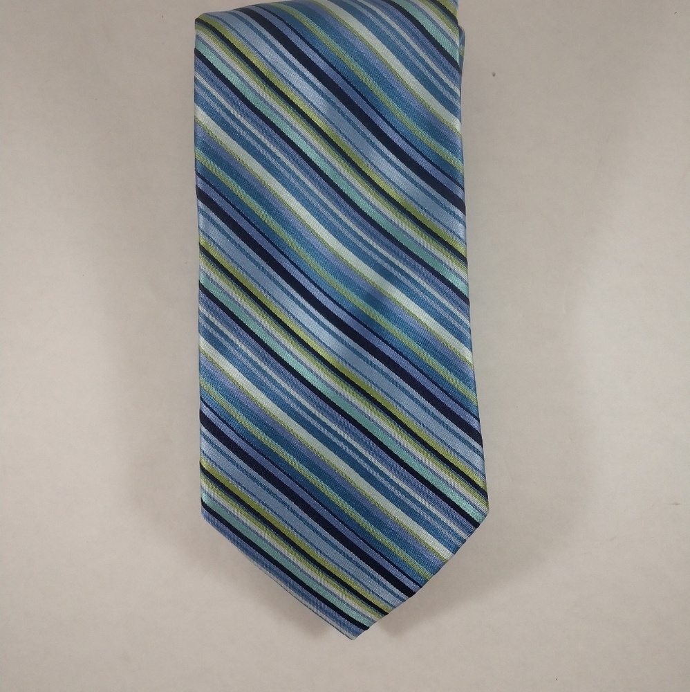 Ted Baker men's silk tie in blue and green